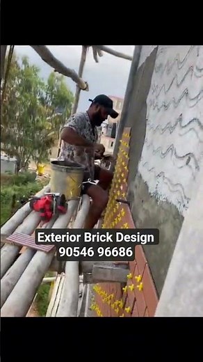 Amazing Brick Wall Cladding Work 🔥 | Perfect Brick Installation