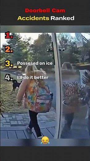 Doorbell camera catches hilarious fails 📹 #funny #fails