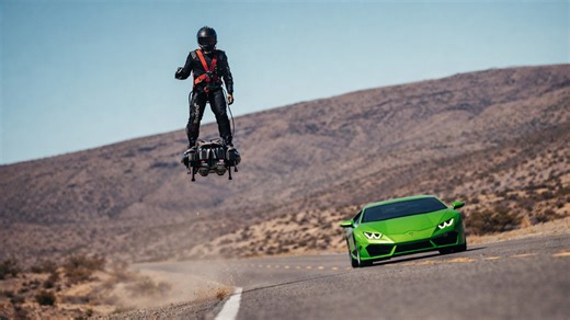 Flying with jet engines on feet