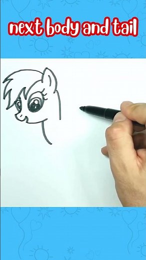 How To Draw Rainbow Dash Little Pony