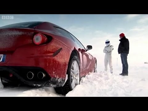 Ferrari FF Vs. Bentley Continental V8 on Ice! | Top Gear | Series 18 | BBC