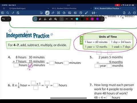 Elapsed Time - 4th Grade