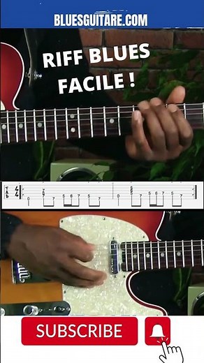 RIFF BLUES FACILE (Cours Guitare TABS)