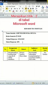 Merapikan titik 2 di tabel Microsoft word #tutorial #microsoft #tipsword #tipsexcel #belajarkomputer | Hari Yantosbh