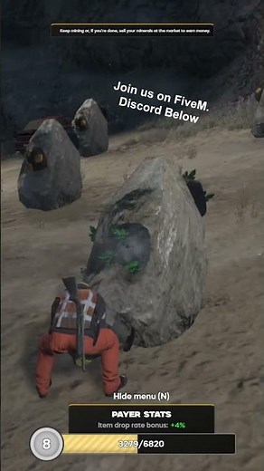 Come check out the mining job in our server. #fivem #gtav #mining #rp #roleplay