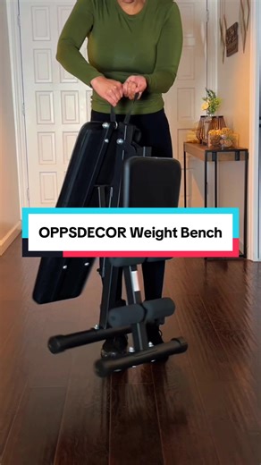 Space-Saving OPPSDECOR Foldable Weight Bench for Home