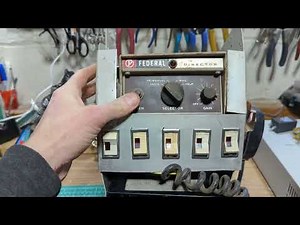 1981 Whelen WS295 Siren and a 1969 Federal PA15D, on a test rig