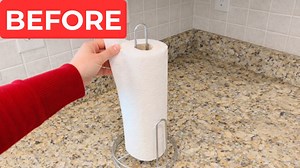 Pull your paper towel off the holder - this is genius!