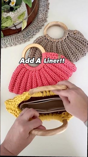 Crochet Round Handle Bag Tutorial | Easy Crochet Summer Bag Pattern #crochetbag #freecrochetpattern