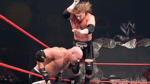 Goldberg clashes with The King of Kings over the World Heavyweight Championship at Unforgiven 2003: Courtesy of Peacock and WWE Network. | WWE