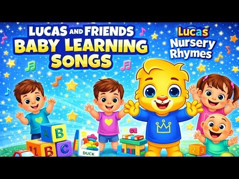 Baby Learning Video | First Words, Colors, and Numbers | Lucas and Friends Toddler Songs