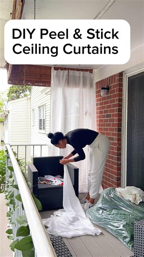 Balcony Privacy Curtain DIY Without Tools