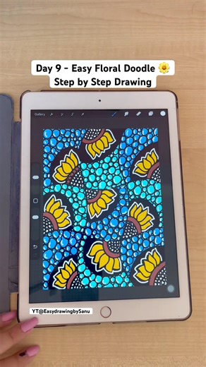 How to Draw Easy Doodle Floral Pattern | Easy Drawing Tutorial Step by Step #shorts