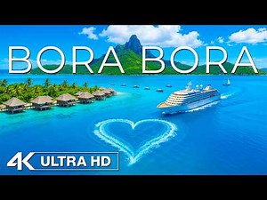 Bora Bora 4K 🌴 Deep Voyage | Turquoise Lagoon, Overwater Bungalows & Luxury Island Escape