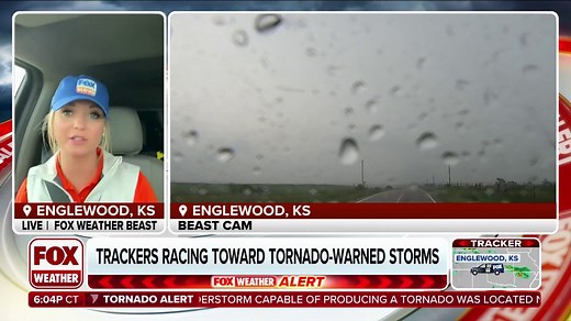 Meteorologist Haley Meier travels in the FOX Weather Beast to deliver the latest updates while tracking tornado-warned storms