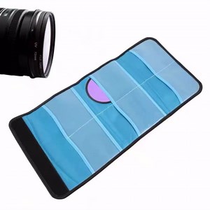 Lens Filter Case, Camera Filter Case 6 Pocket Camera Lens Filter Carry Bag Pouch Camera Filter Wallet Protective Photography Filters Case Organizer for up to 82mm Round or Square Filters