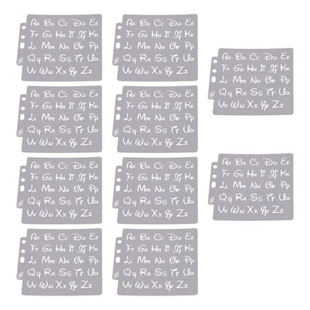 KLKCMS 10 Pieces Alphabet Stencils Letter Painting Templates for DIY Crafts Card Making - Walmart.ca