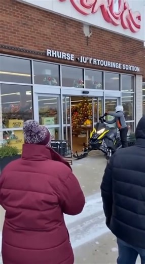 Shoppers got an unexpected jolt Saturday evening when a man allegedly sped through a grocery store parking lot on a snowmobile, launched off a snowbank, and crashed near the store entrance. Witnesses say the rider had been circling the lot, revving the engine and weaving between parked cars as fresh snow covered the pavement. Several bystanders reported hearing the engine roar before watching the snowmobile accelerate toward a plowed mound of snow near the cart return area. Instead of slowing do