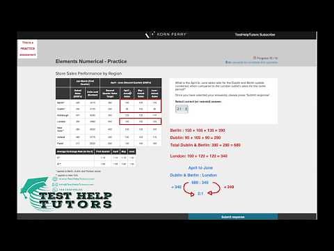 TalentQ Korn Ferry Elements Numerical Question 10 "April to June sales ratio" - Aptitude Test