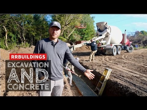 Building My Dream Shop Ep - 4: Excavation and Concrete Foundation