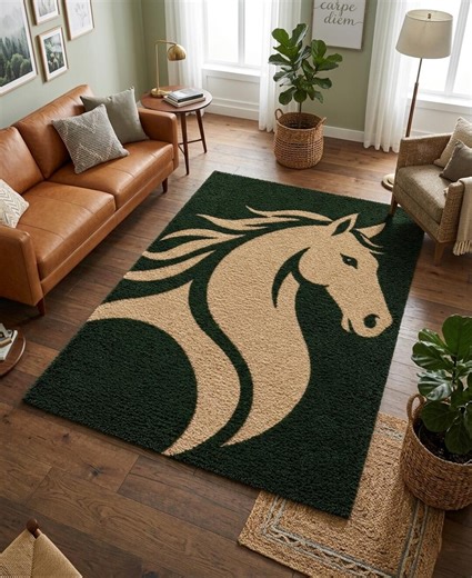 Western Horse Area Rug, Rustic Ranch Decor Carpet, Cowboy Horse Rug, Farmhouse Floor Mat, Equestrian Home Decor - Etsy