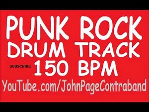 Punk Rock D Beat Drum Backing Track 150 BPM FREE