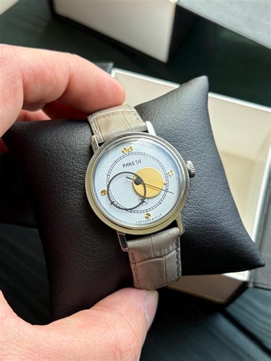 Rare Watch Raketa Copernicus 1980s - Mechanical NOS Watch, Moon Hands, 35mm Case, Unique Gift for Men - Etsy