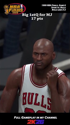 Jordan with a Big 1stQ in Game 6. 1999 NBA Finals. Bulls vs Spurs now playing!