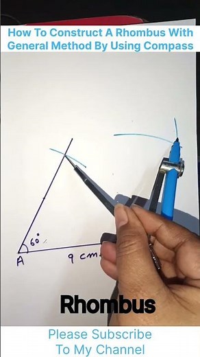 How to Construct Rhombus Using compass | Rhombus #youtube#trending #ytshorts #viral #maths #learn