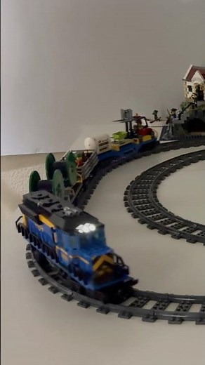 LEGO City Cargo Train Set #60052 with Added light Power Functions Remote Control