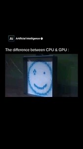 2.2M views · 10K reactions | Here you can see the difference between CPU and GPU  Follow (us) @artificialintelligence.co for more Ai related contents : | Artificial Intelligence | Facebook