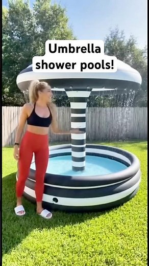 If I had an umbrella shower pool, I'd probably never leave! 🤣👏