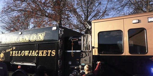 Lebanon, Mo., elementary students ride a fire truck to school through outreach program