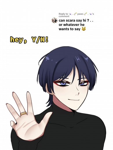 Replying to @🍬 . 🍼 paws 🍼 . 🍬 he said hi to ya'll #genshinimpact #genshinimpactscaramouche #characteraibot #characterai #cai #deluluart #scaramouche #scaranation #wanderer
