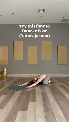 Creative yoga sequence to dancer pose