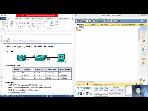 5.2.2.9 - 2.2.4.11 Lab - Configuring Switch Security Features