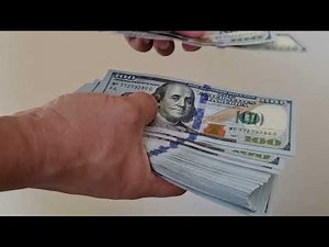 [8K] Counting hundred dollar bills no copyright