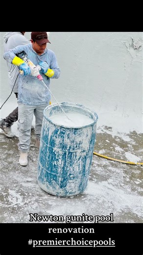Newton gunite pool renovation - replaster with Diamondbrite Super Blue #premierchoicepools