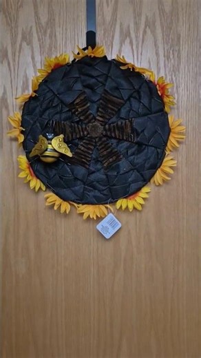 DIY Dollar Tree Spring Bee Sunflower Wreath