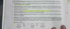 Steps involved in respiration: Respiration is a complex process... | Filo