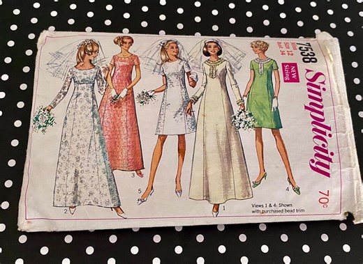 Sewing Pattern 1970s Wedding Dress / Formal Dress - Etsy