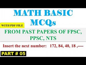 FPSC AND PPSC MATH BASIC ARITHMETIC MCQs about Sequence - part 5 | online math with asad