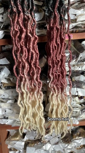 Unique hairstyle that will make you stand out! Our Gypsy locs is the absolute best. Available in different lengths and colors 🌸Color: C15 20”-6500 24”-8000 #locs #fauxlocs #gypsylocs #salon #locinstallation