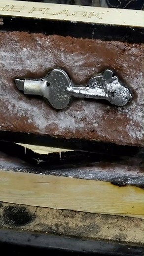 Casting a Key Using a Furnace and a Flask #satisfying | Rusty Shades Restoration