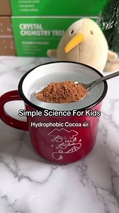 132K views · 409 reactions | Did you know cocoa powder is afraid of water?  ☕ Hot cocoa powder doesn’t get wet in water right away because it’s coated with fats that repel water, making it hydrophobic. This keeps the water from soaking in until you stir it to break the surface tension! | KiwiCo | Facebook