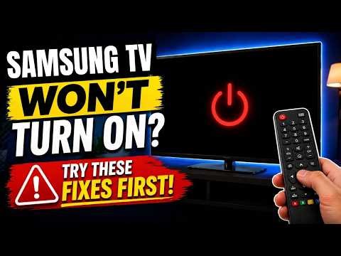 Samsung TV Won’t Turn On? Try These Fixes First!