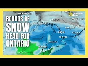 Multiple Rounds of Snow Come for S. Ontario This Week | #forecast