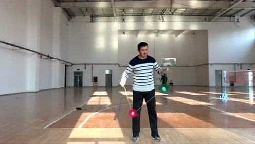 空竹教学——曹淑忠双轮空竹一线二基本动作示范