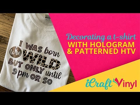 Applying Hologram & Patterned HTV to a T-shit - Animal Print Vinyl - iCraftVinyl.com