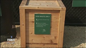 Dog poop composting at park in Brooklyn